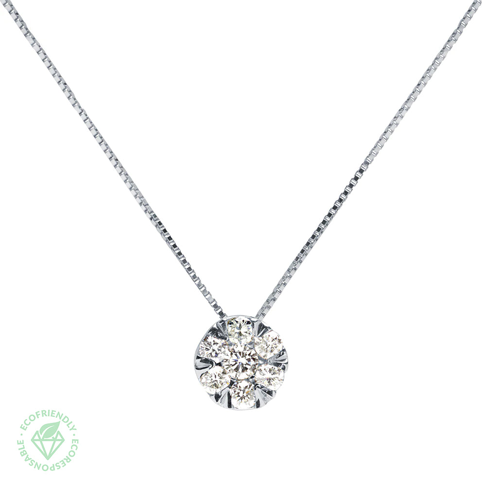 Cadena y Colgante Deo Diamante 0,25ct en oro