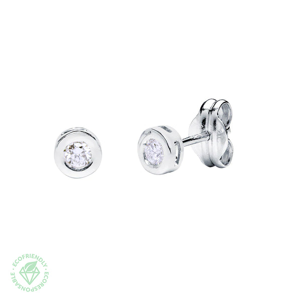 Pendientes Diamantes Creados 0.10 ct bisel en oro