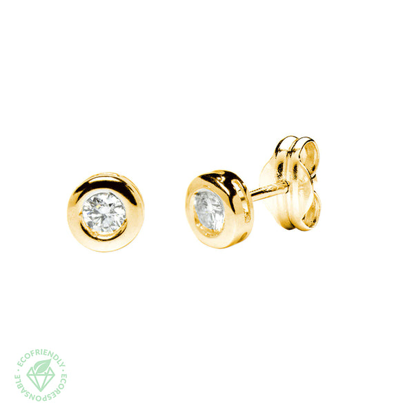 Pendientes Diamantes Bisel 0,2ct. en oro