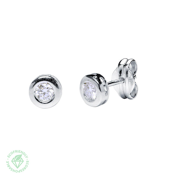 Pendientes Diamantes Bisel 0,2ct. en oro