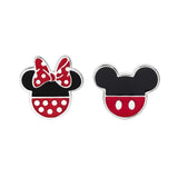 Pendiente Minnie y Mickey Color Disney Plata