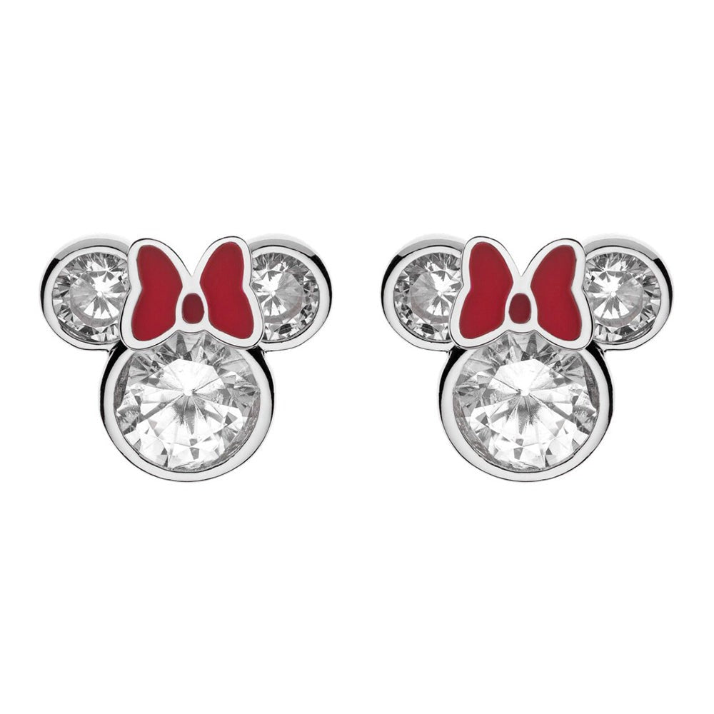 Pendiente Minnie Bow Disney Plata