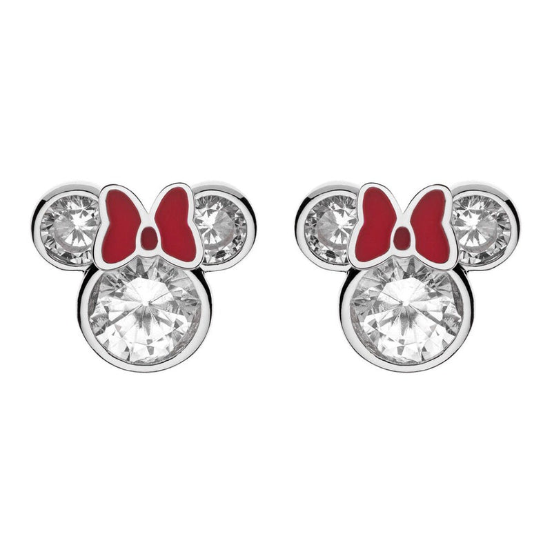 Pendiente Minnie Bow Disney Plata