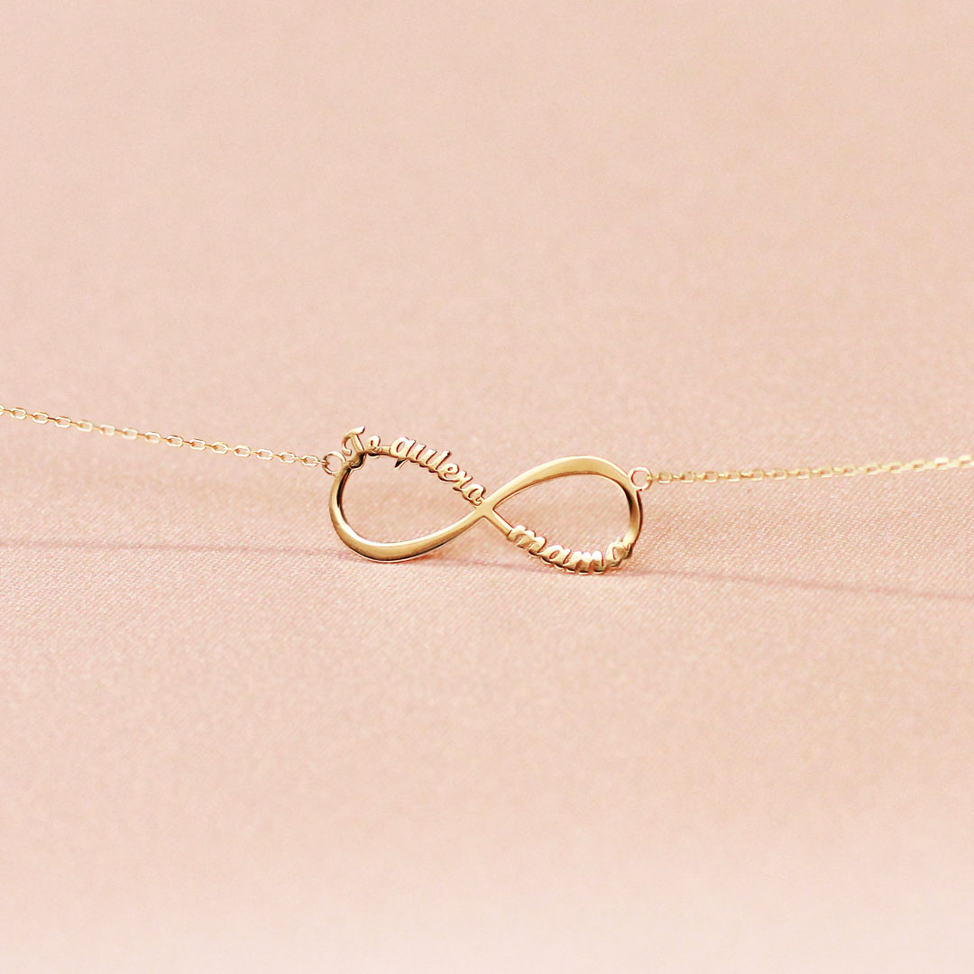 Collar Infinito Te quiero Mamá Oro