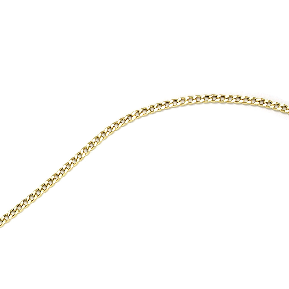 Cadena Barbada Hueca Mujer Oro 45cm