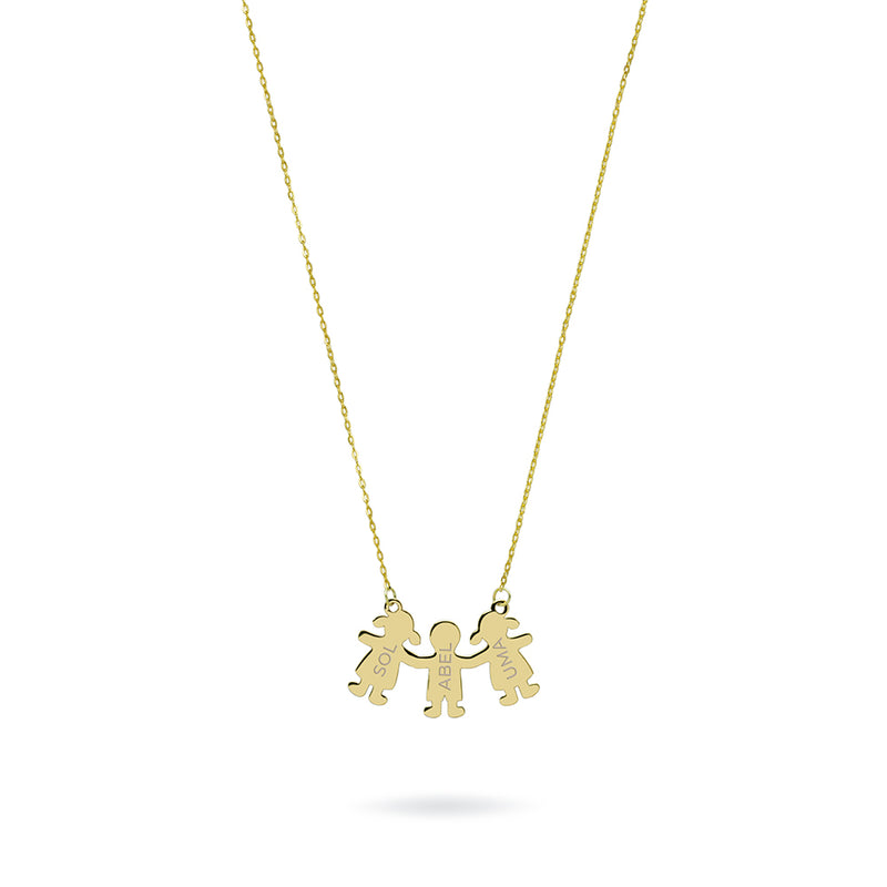 Collar Personalizable 3 Niños/as Oro