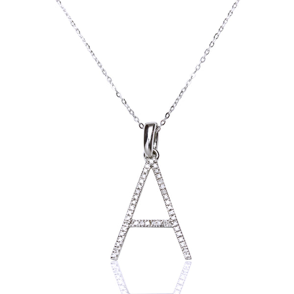 Collar con inicial XL diamante y oro