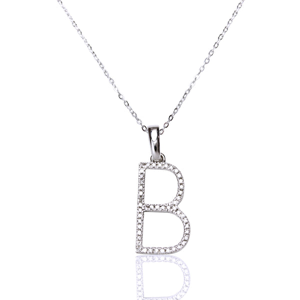 Collar con inicial XL diamante y oro