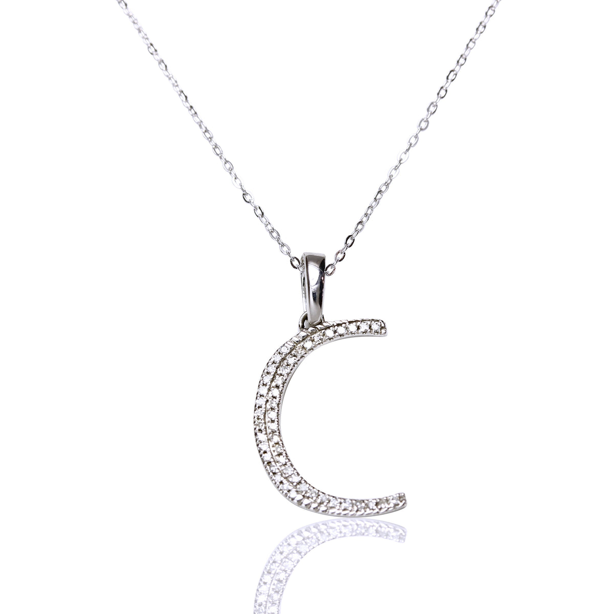 Collar con inicial XL diamante y oro