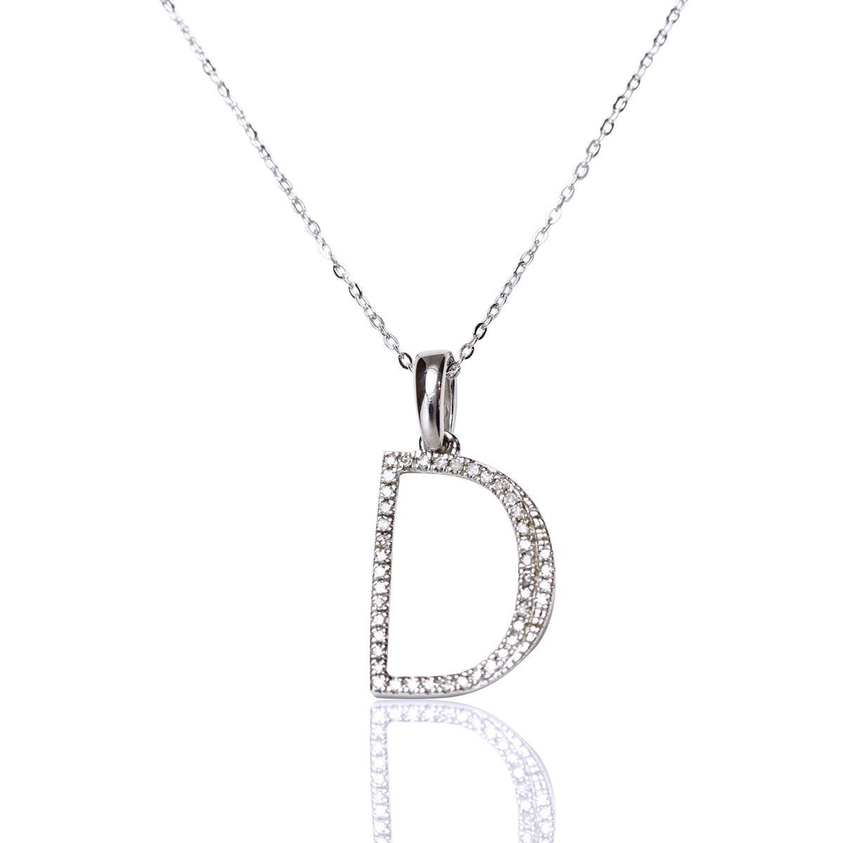 Collar con inicial XL diamante y oro