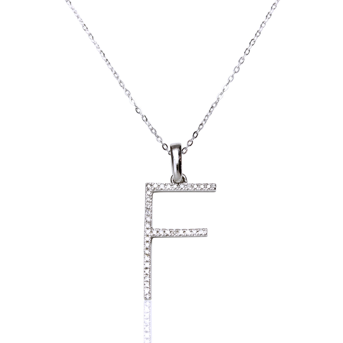 Collar con inicial XL diamante y oro