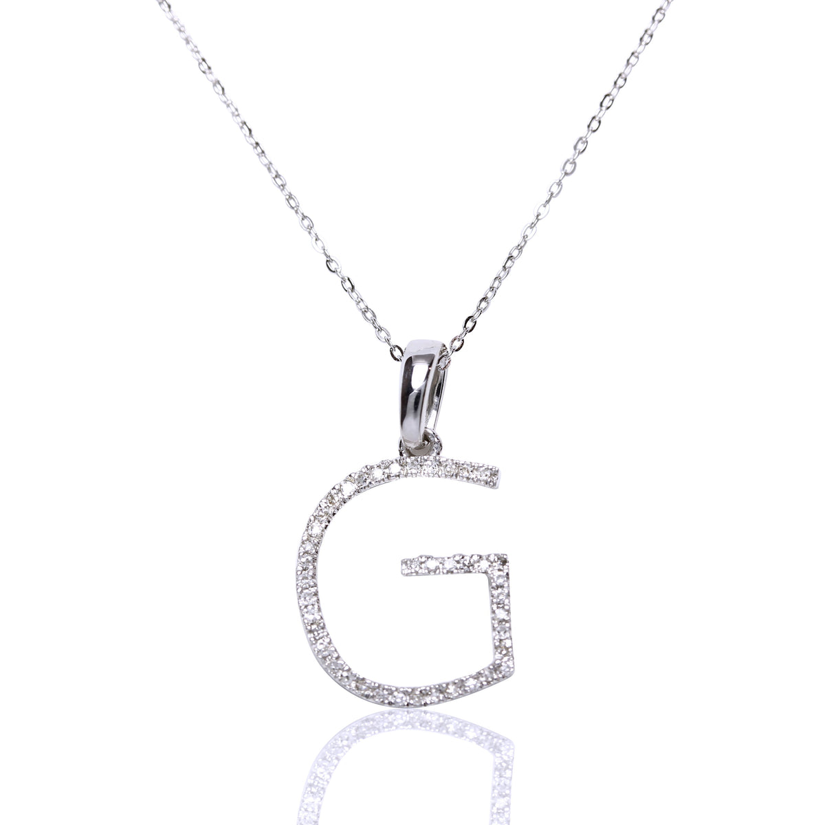 Collar con inicial XL diamante y oro