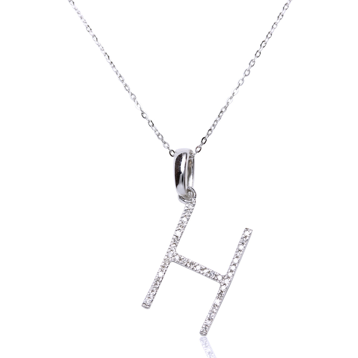 Collar con inicial XL diamante y oro