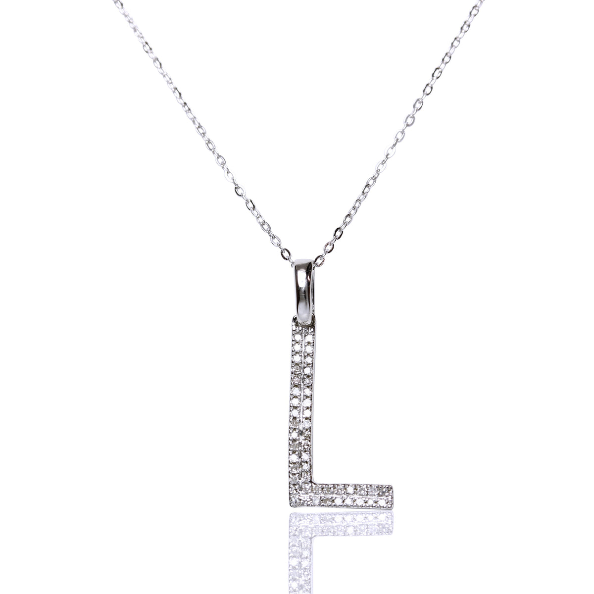 Collar con inicial XL diamante y oro