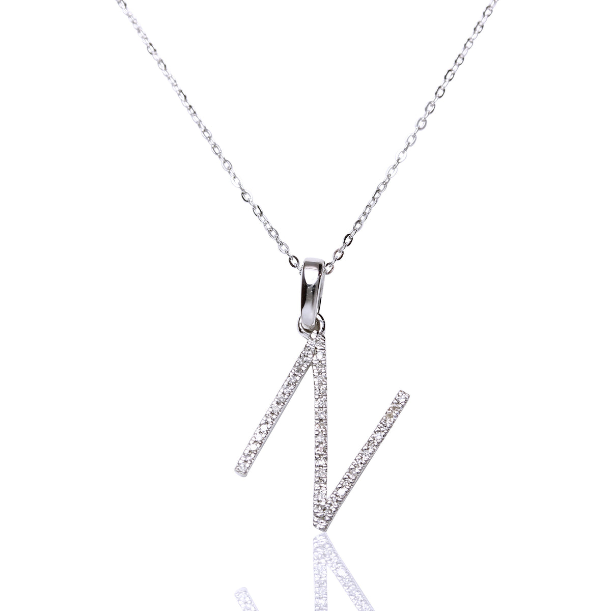 Collar con inicial XL diamante y oro