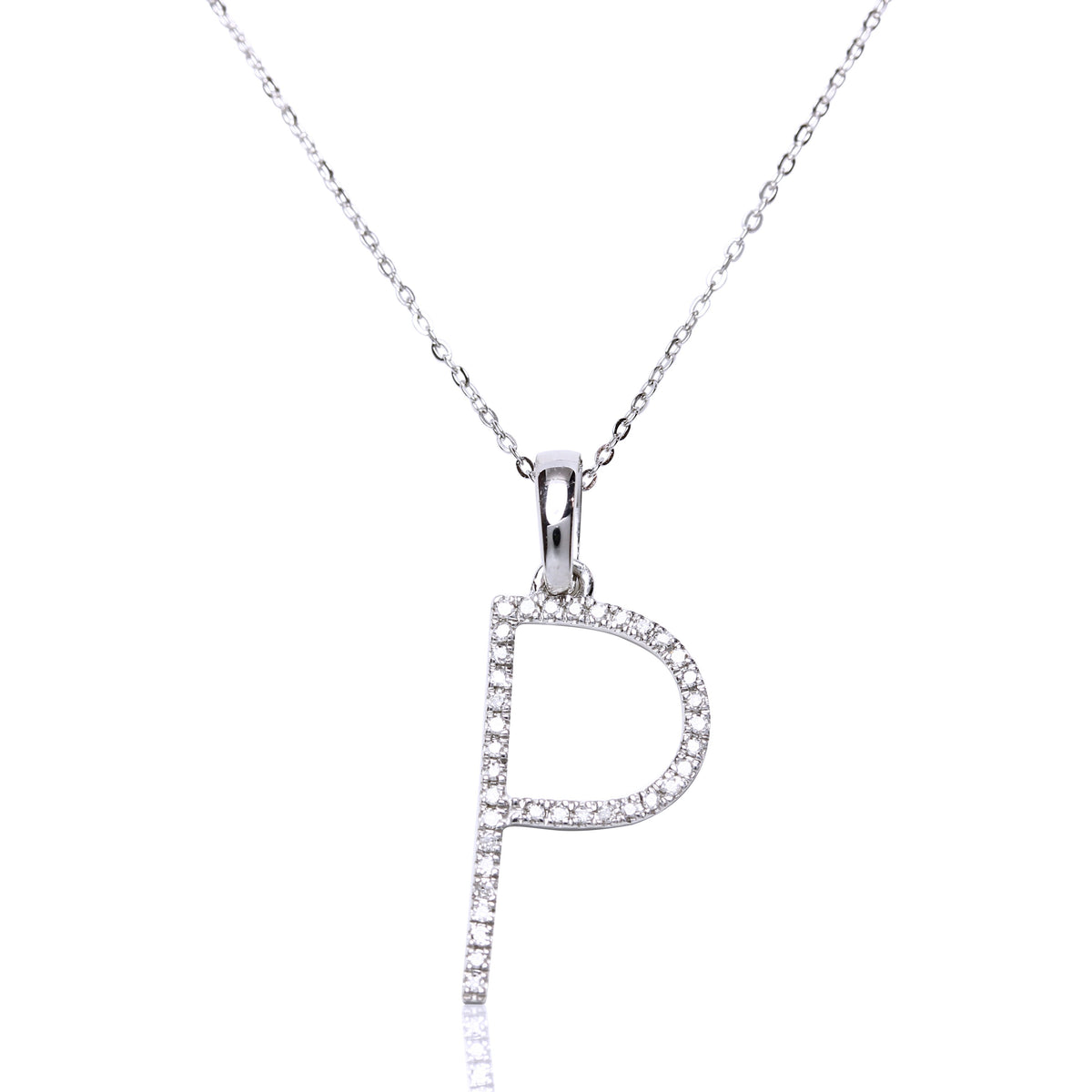 Collar con inicial XL diamante y oro