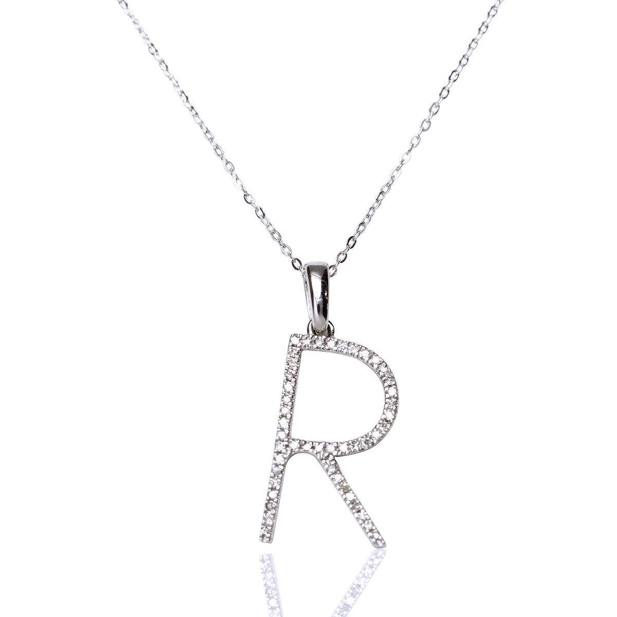 Collar con inicial XL diamante y oro