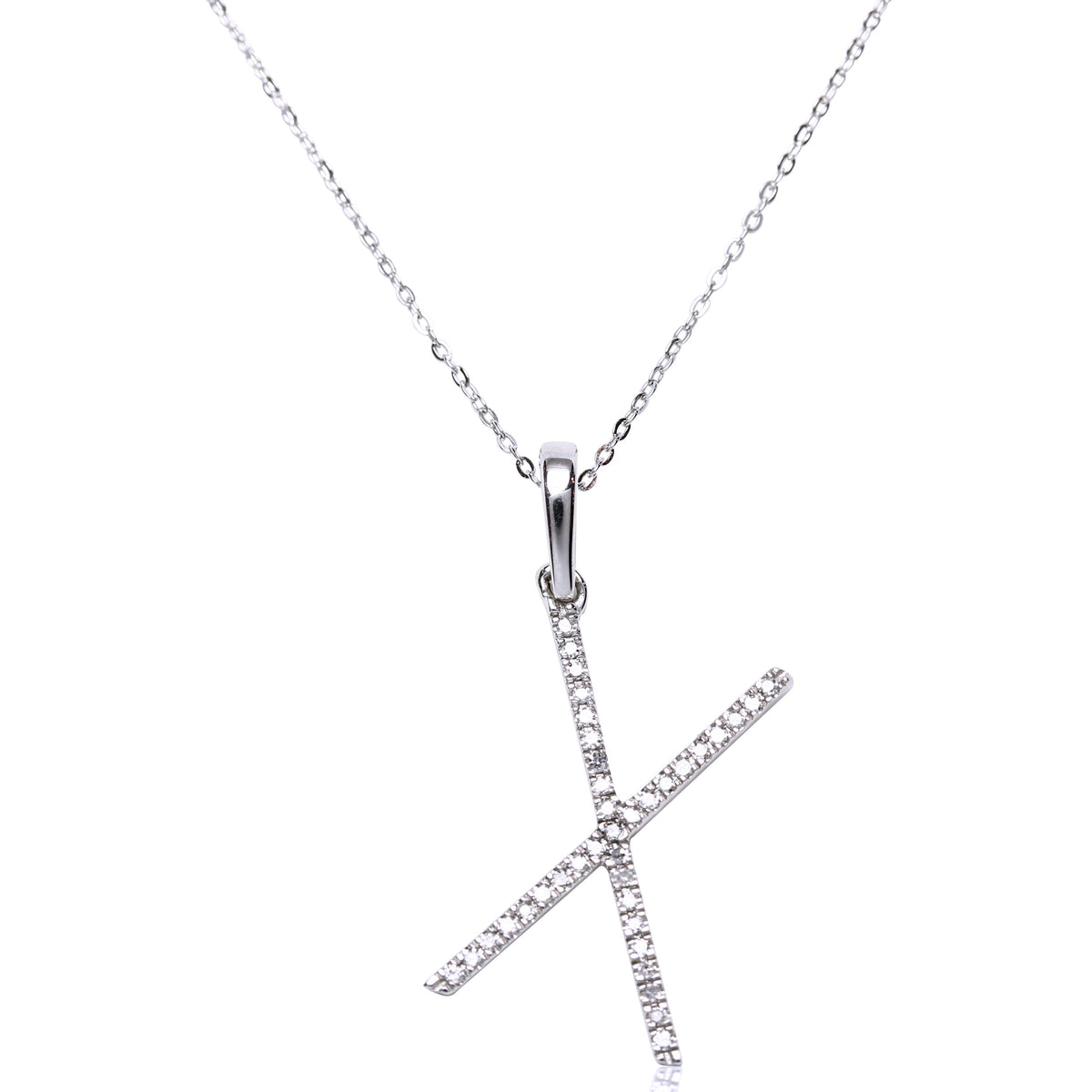 Collar con inicial XL diamante y oro