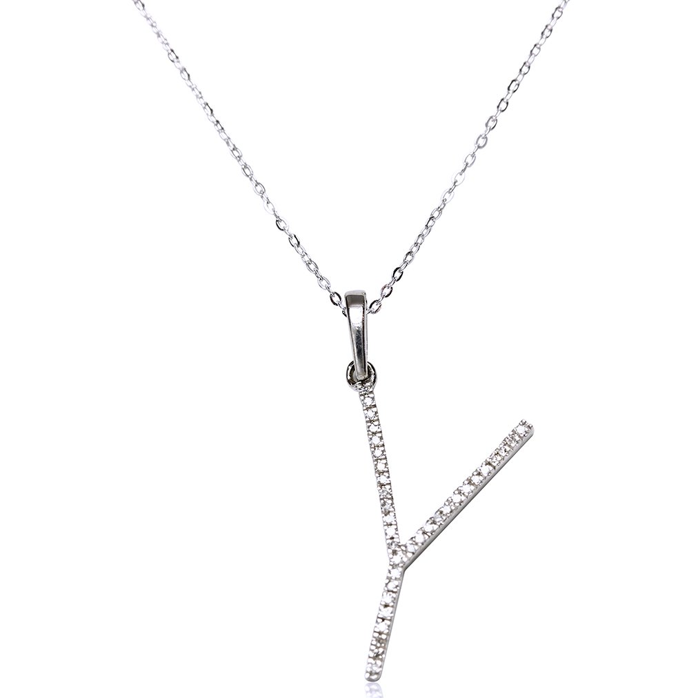 Collar con inicial XL diamante y oro