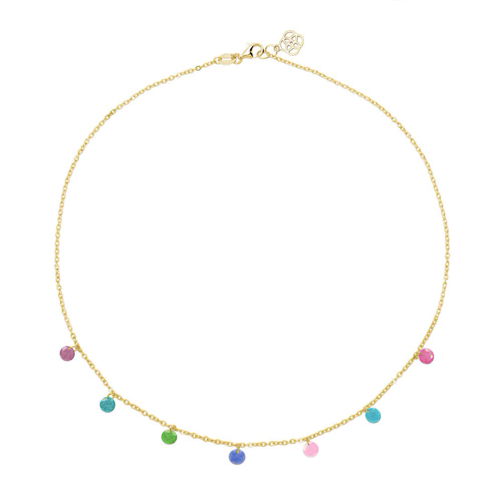 Collar  Circonitas Color Milky Facetadas