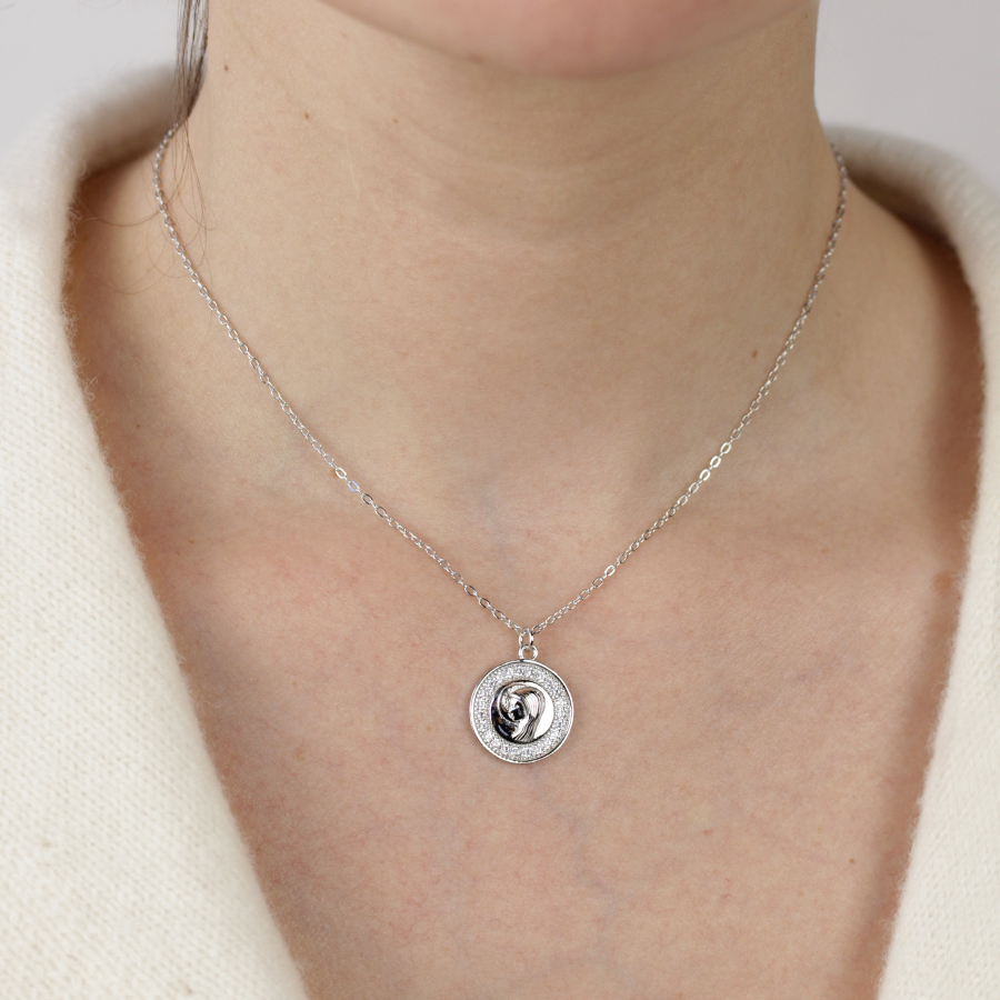 Collar Virgen Niña Circonitas