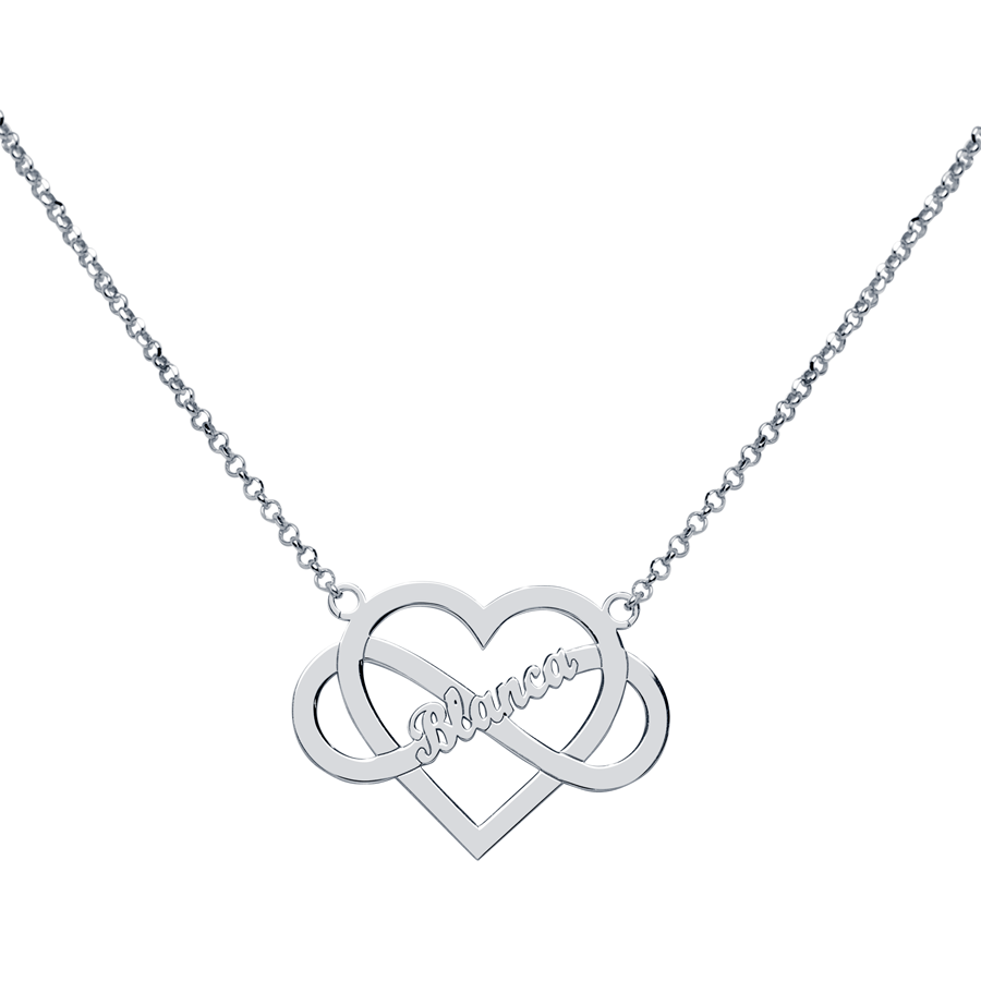 Collar Corazón Infinito Plata