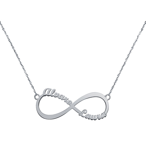 Collar con nombres Infinito Doble Oro