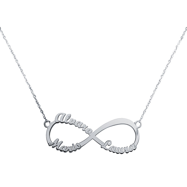 Collar con nombres Infinito Triple Oro