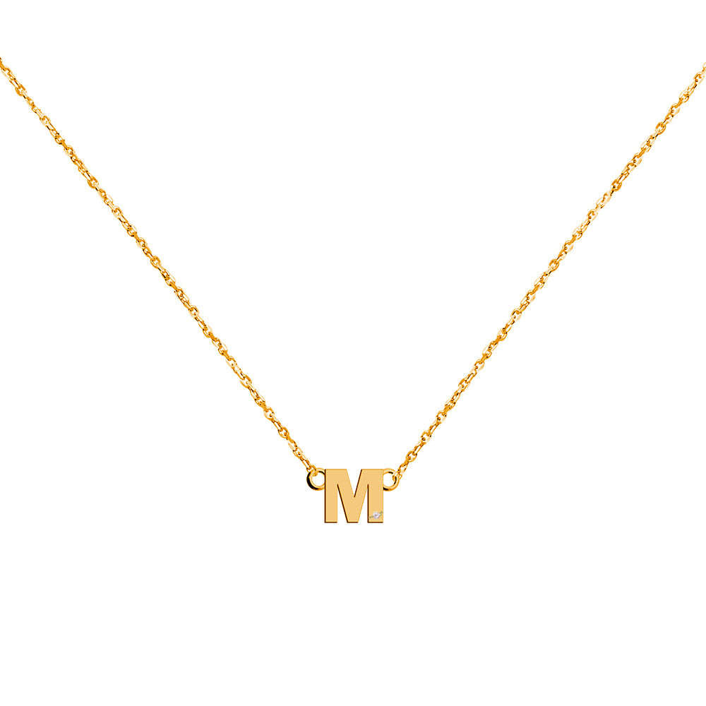 Collar con iniciales minimal Oro