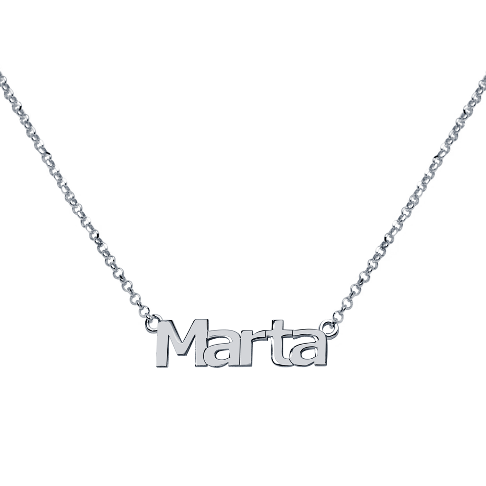 Collar con nombre Sans Serif