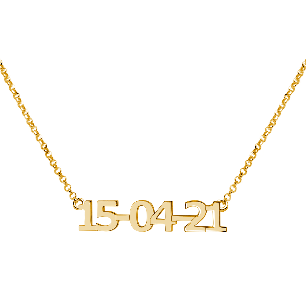 Collar con nombre fecha Sans Serif