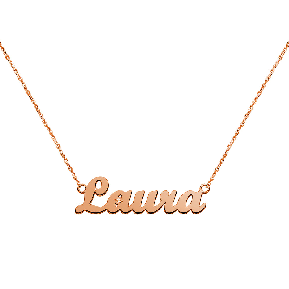 Collar con nombre clásico Oro