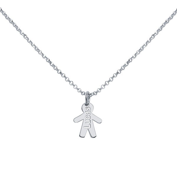 Collar con nombre niño Plata