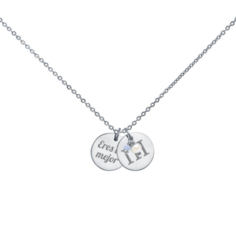 Collar Personalizable String Charms Plata
