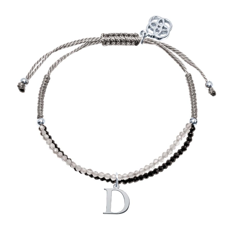 Pulsera con inicial piedras preciosas