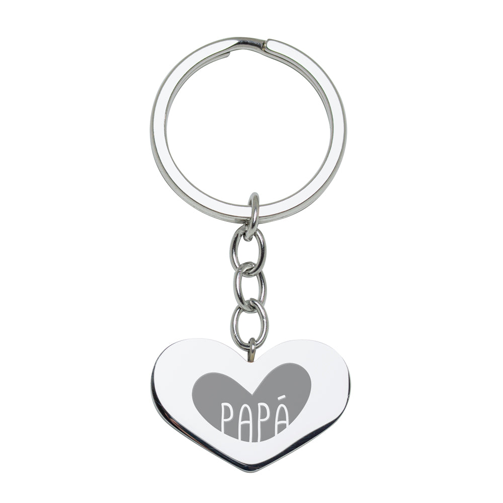 Llavero Personalizable Heart Acero