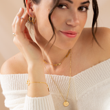Collar String Small Rounded Charm Plata