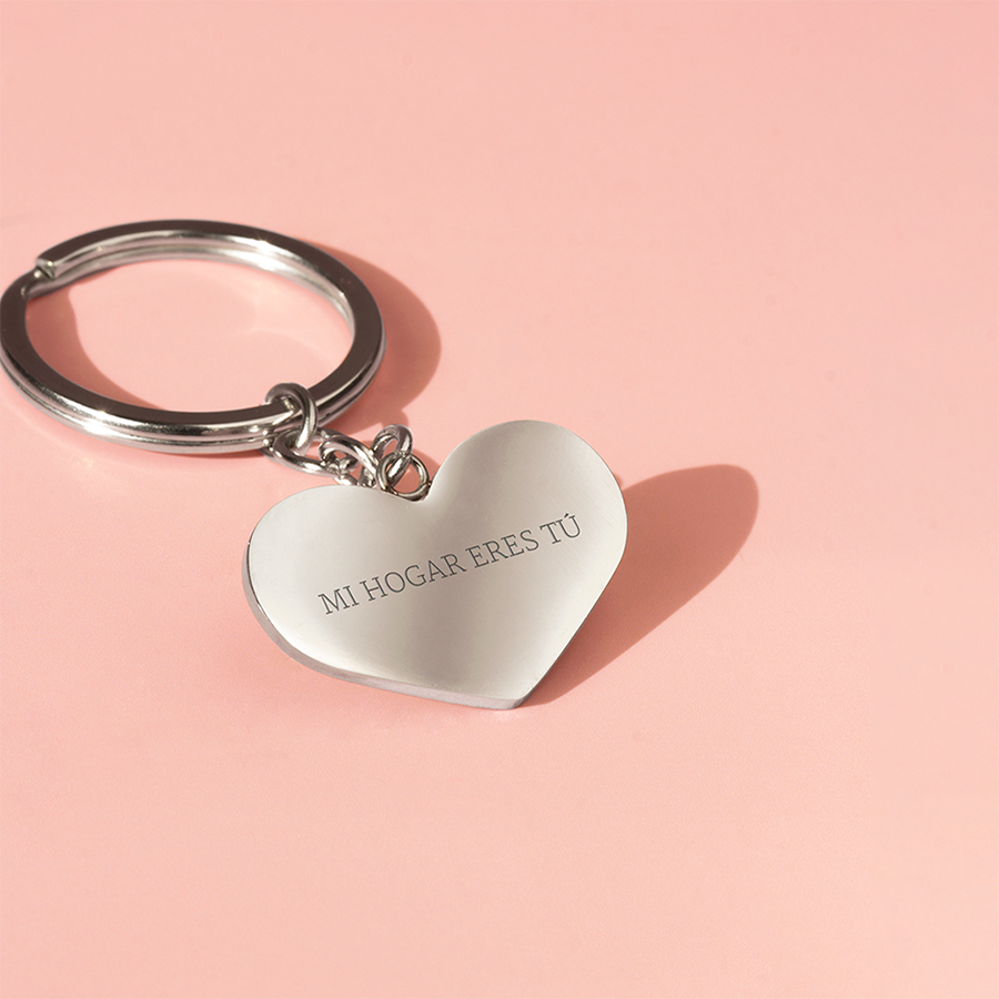 Llavero Personalizable Heart Acero