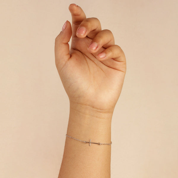 Pulsera Cruz Plata