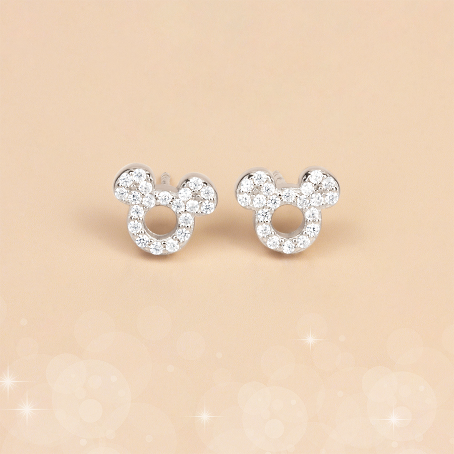 Pendiente Mickey Circonitas Disney Plata