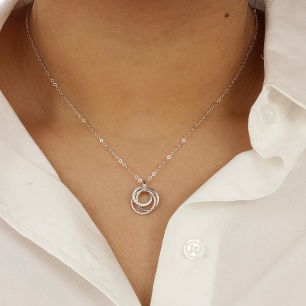 Collar Trilogy Circonita en Plata