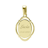 Colgante Virgen Niña Ovalada Plata