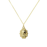 Collar Virgen Ovalada en Oro