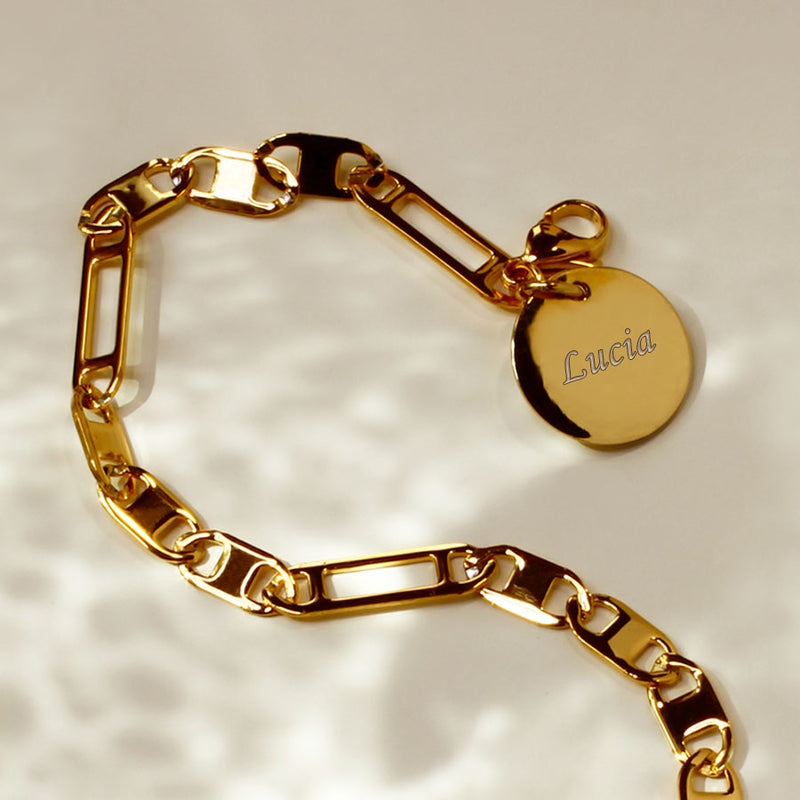Pulsera Personalizable Cadena Marinera Acero