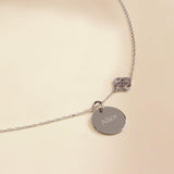Gargantilla Customima logo lateral Plata