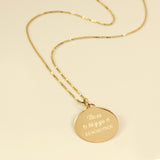 Collar String Small Rounded Charm Plata