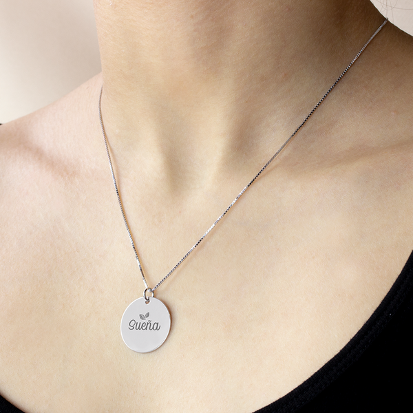 Collar String Rounded Charm Plata
