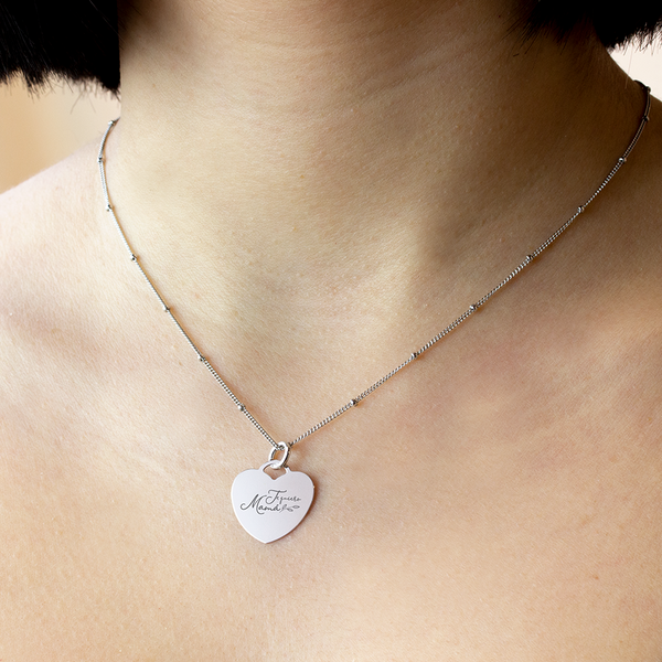 Medalla Personalizable Corazón de Plata