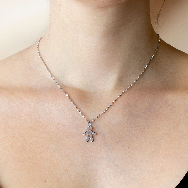 Collar con nombre niño Plata