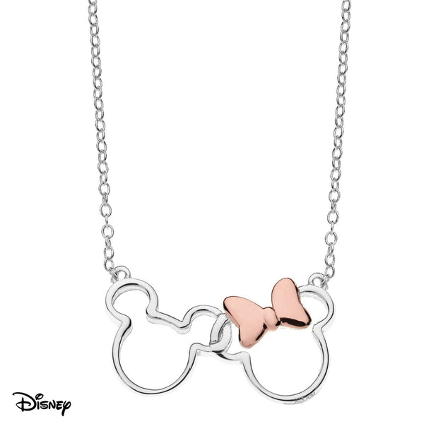 Collar Minnie y Mickey Disney Plata